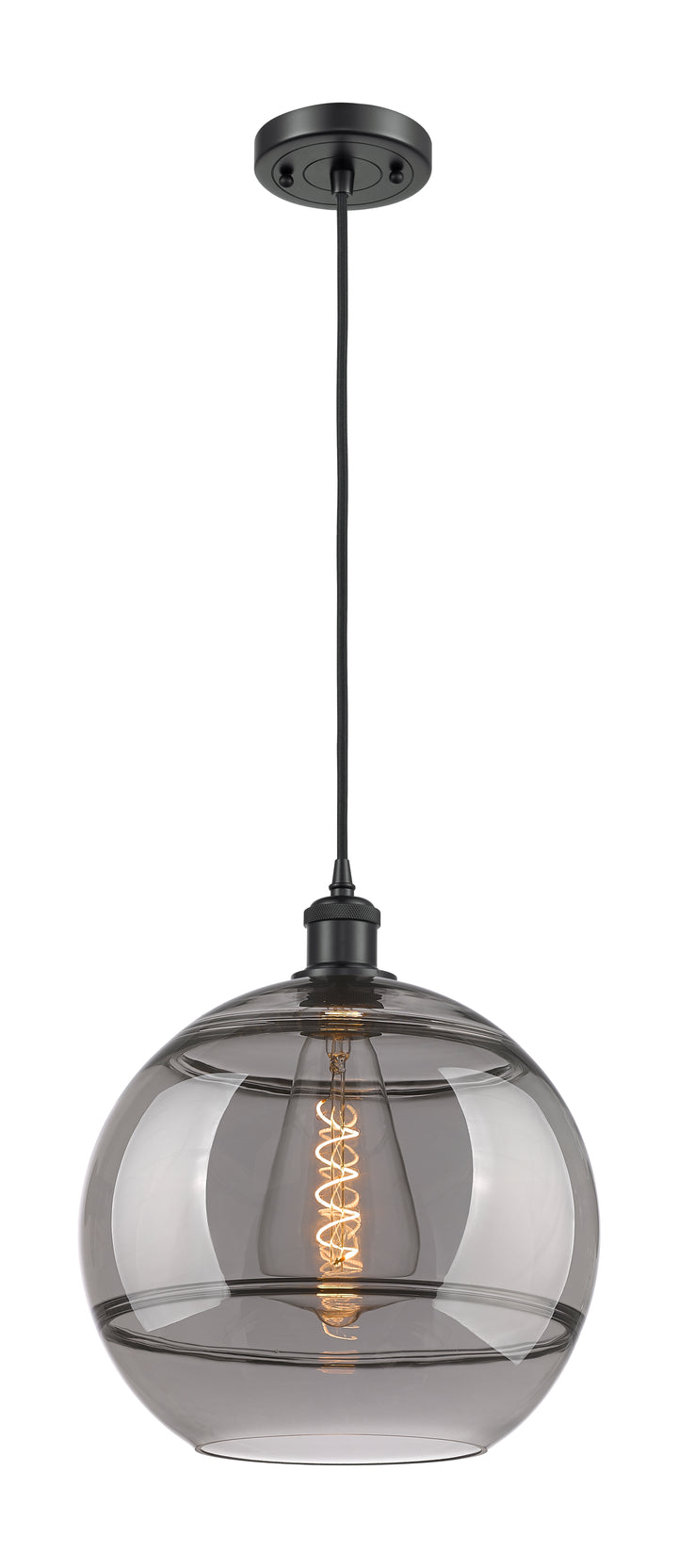 Innovations Lighting Rochester 12" Mini Pendant - Matte Black Mini-Pendants Innovations Lighting   