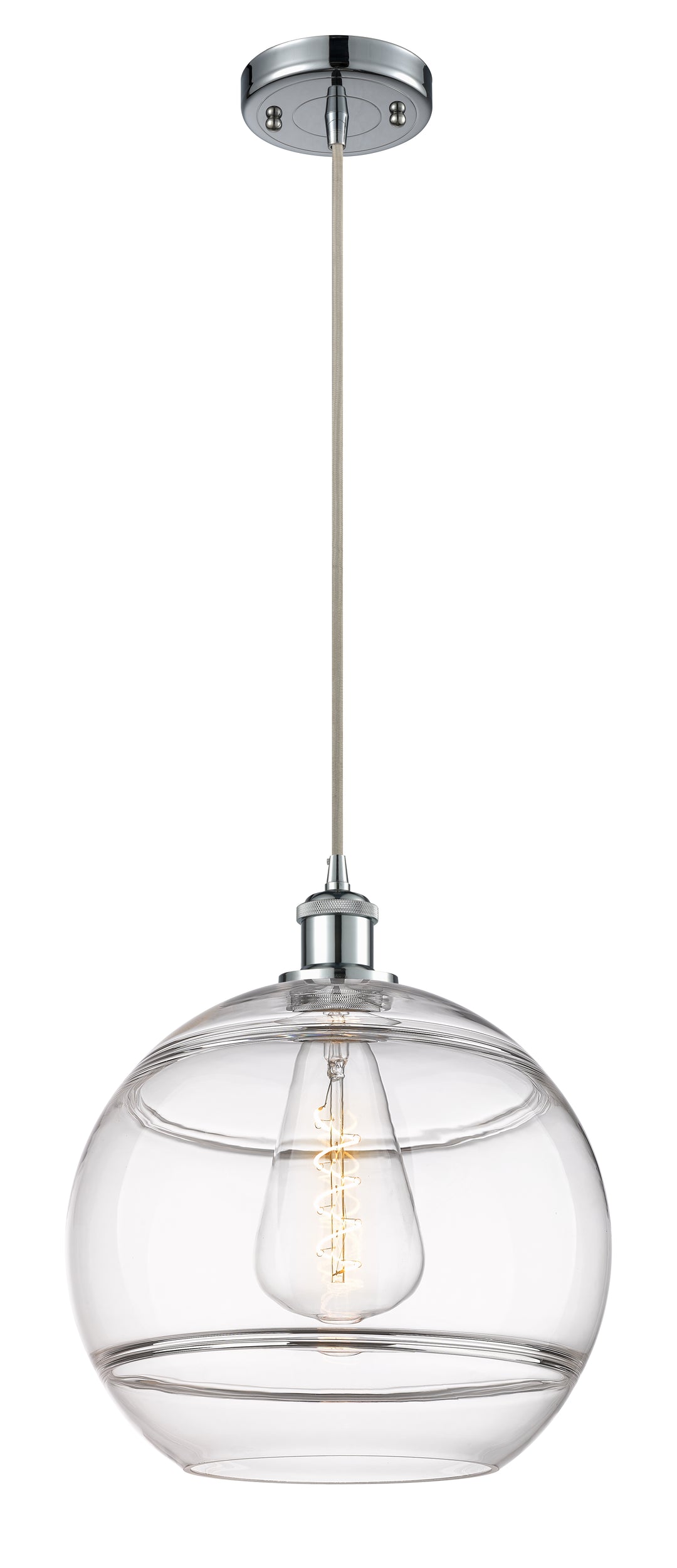 Innovations Lighting Rochester 12" Mini Pendant - Polished Chrome Mini-Pendants Innovations Lighting   