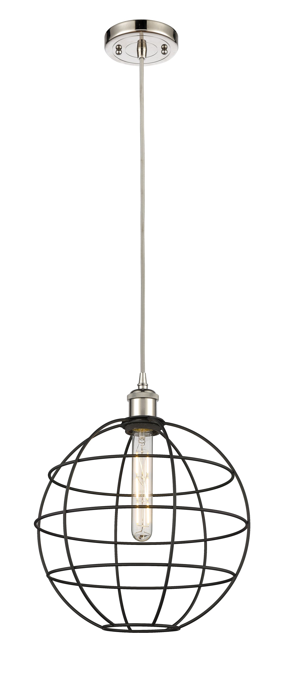 Innovations Lighting Lake Placid 12" Mini Pendant - Polished Nickel