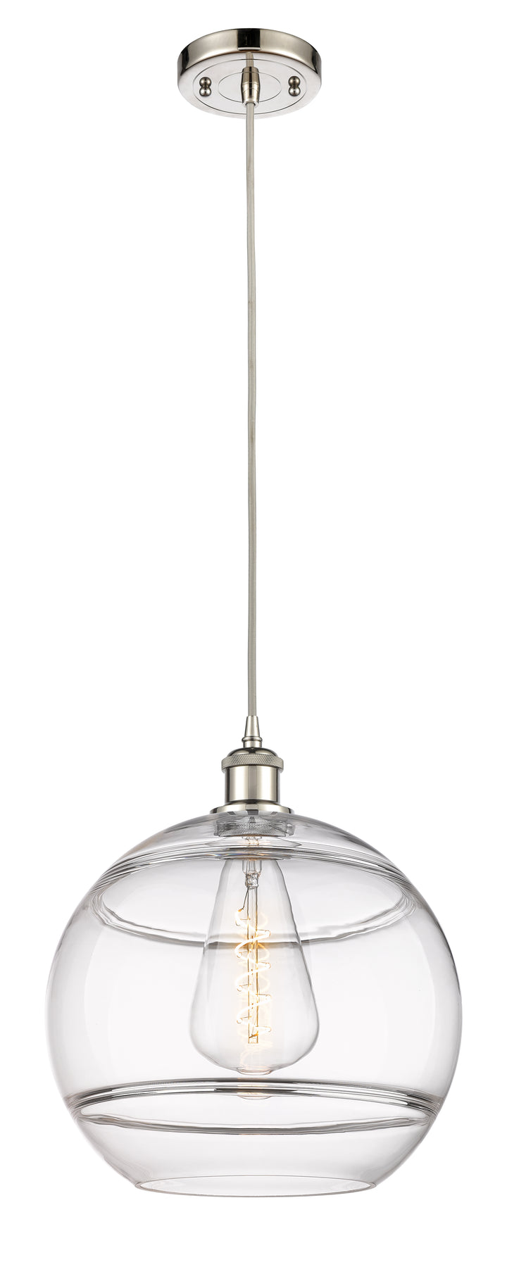 Innovations Lighting Rochester 12" Mini Pendant - Polished Nickel Mini-Pendants Innovations Lighting   