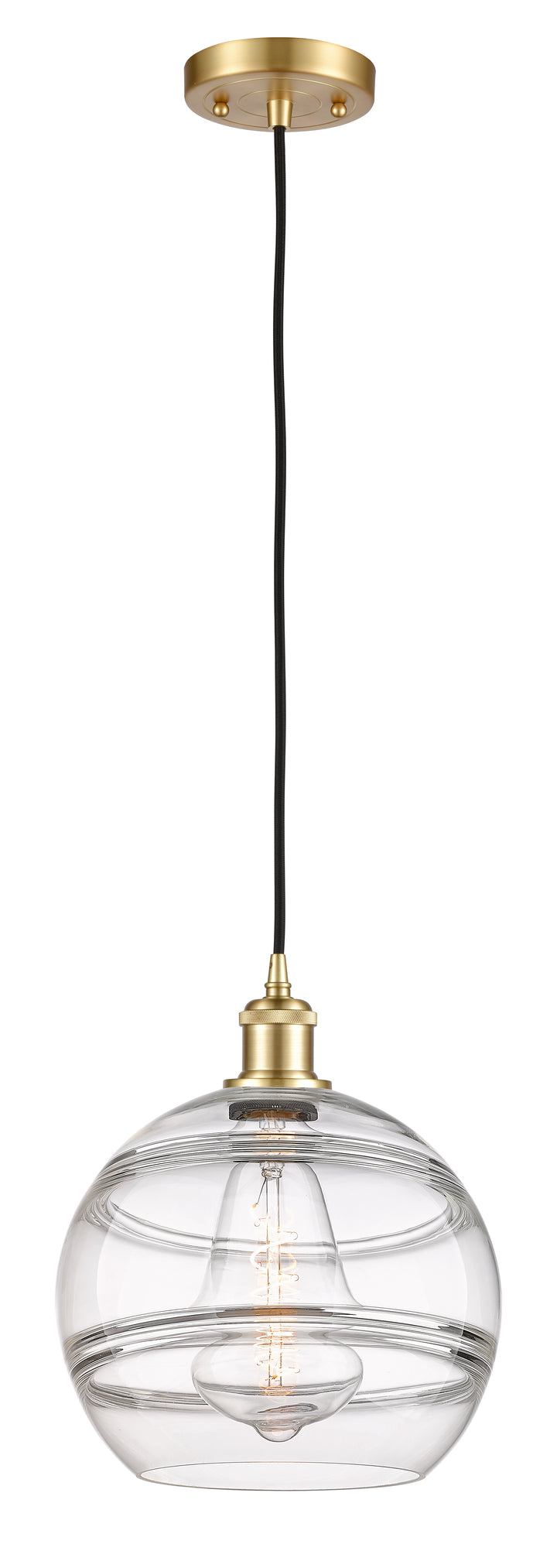 Innovations Lighting Rochester 10" Mini Pendant - Satin Gold Mini-Pendants Innovations Lighting   