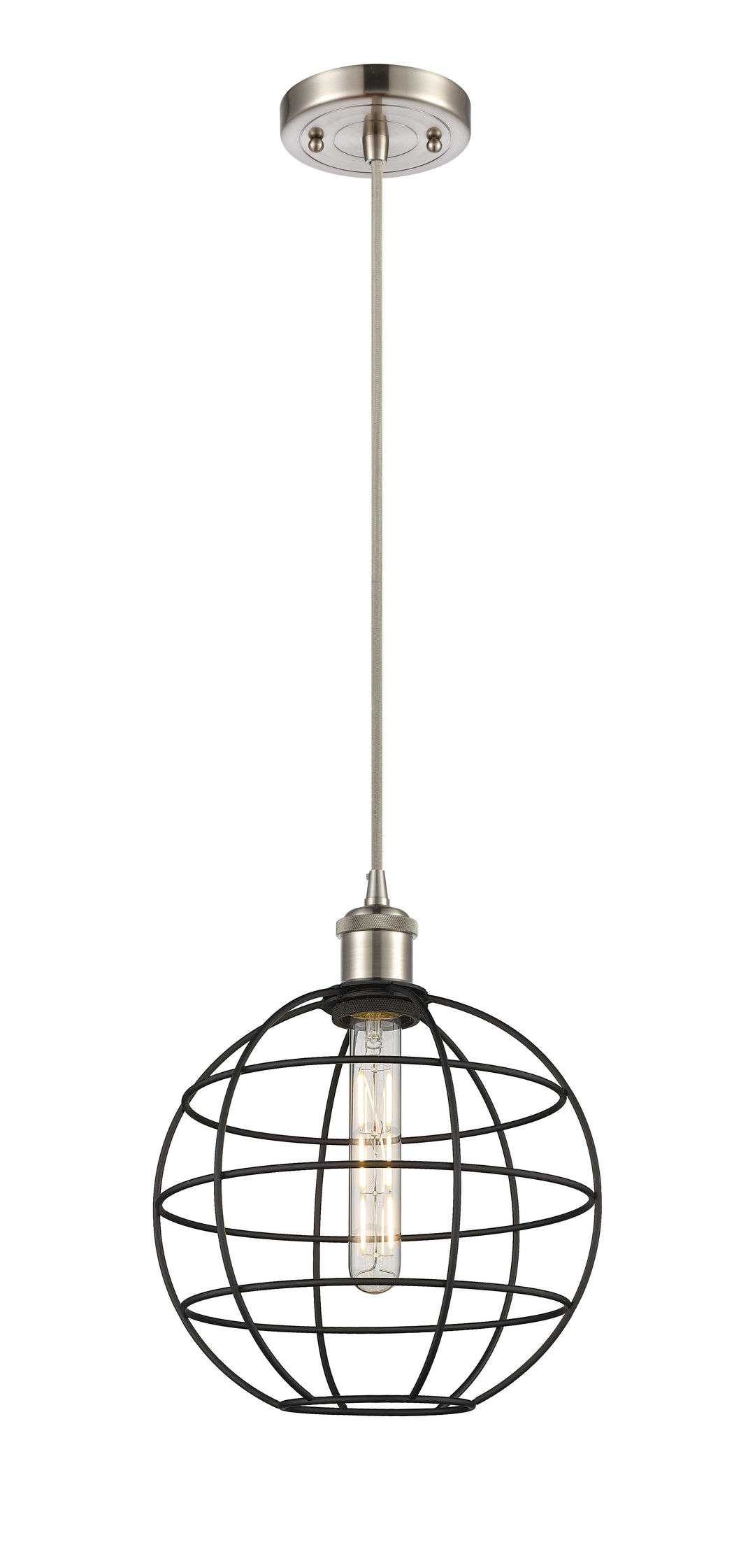 Innovations Lighting Lake Placid 10" Mini Pendant - Satin Nickel