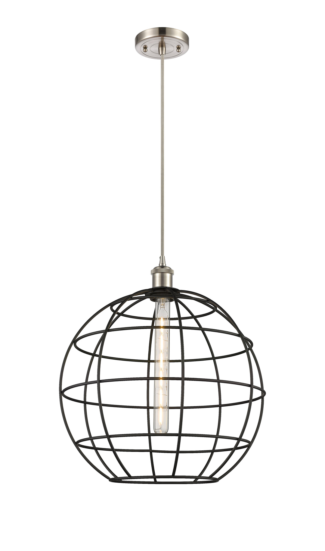 Innovations Lighting Lake Placid 16" Mini Pendant - Satin Nickel