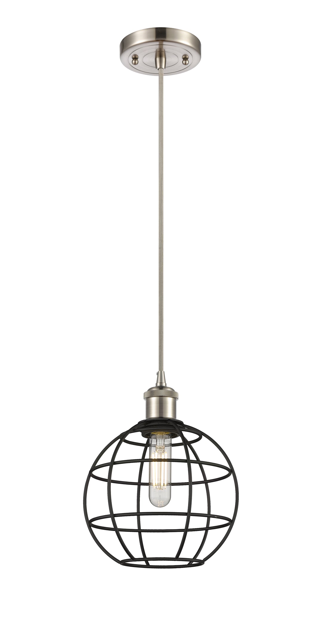 Innovations Lighting Lake Placid 8" Mini Pendant - Satin Nickel