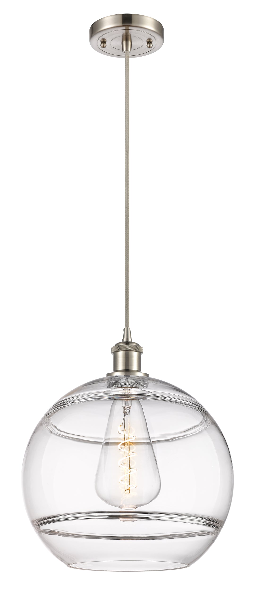 Innovations Lighting Rochester 12" Mini Pendant - Brushed Satin Nickel Mini-Pendants Innovations Lighting   