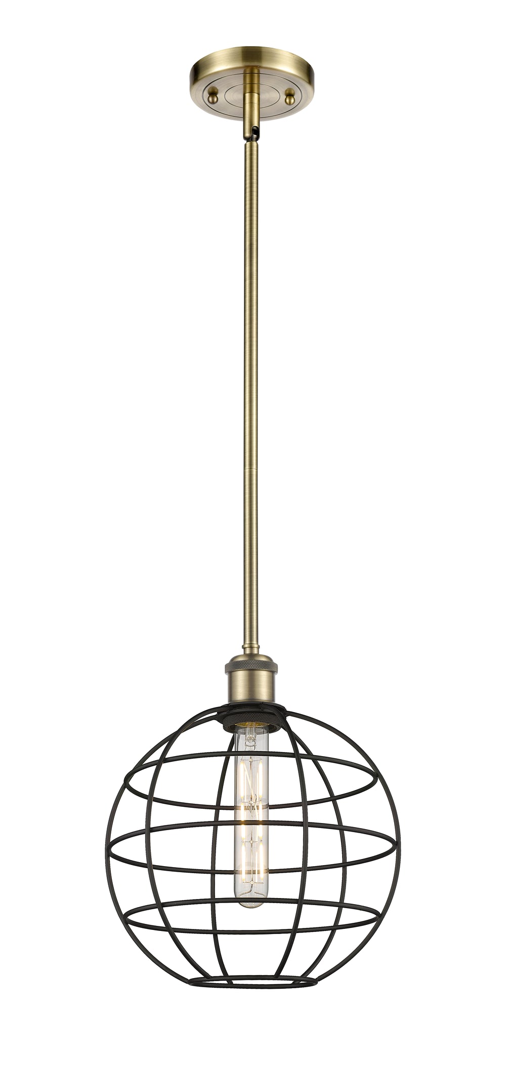 Innovations Lighting Lake Placid 10" Mini Pendant - Antique Brass