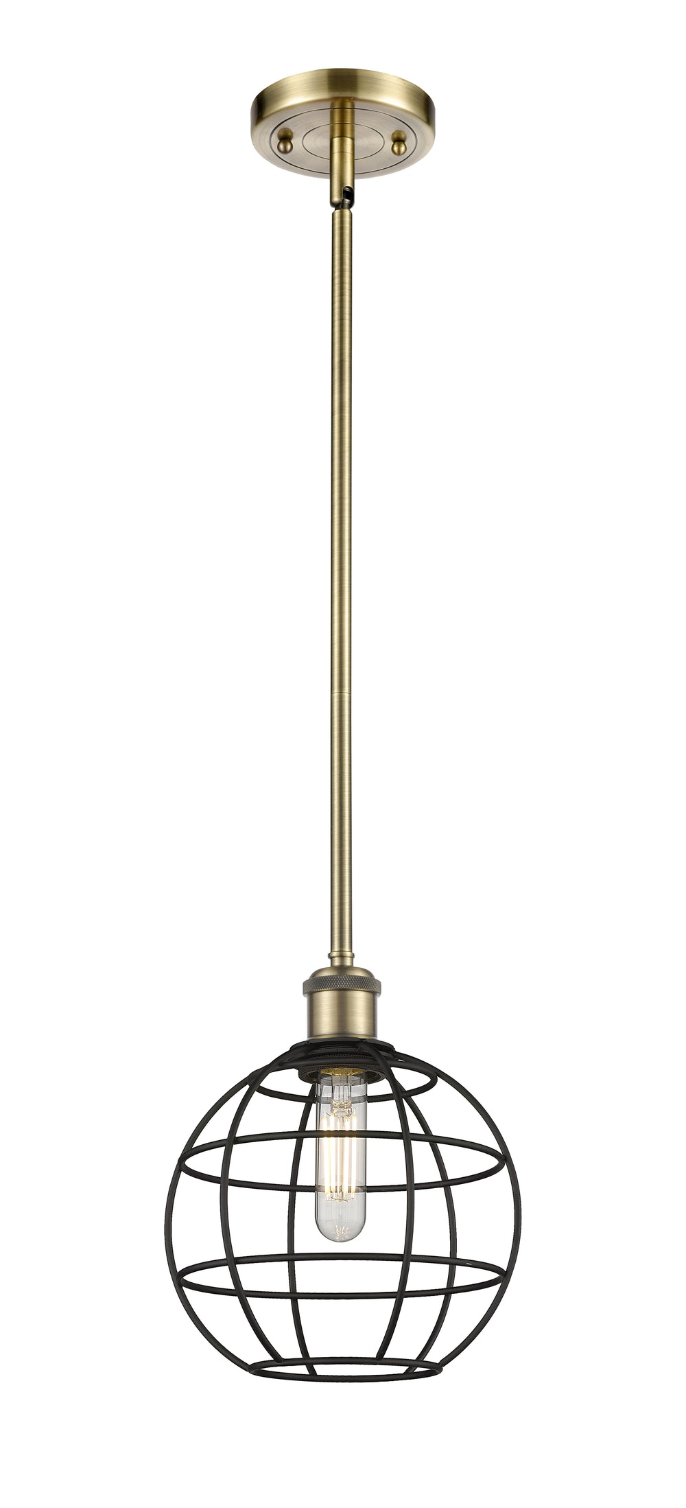 Innovations Lighting Lake Placid 8" Mini Pendant - Antique Brass