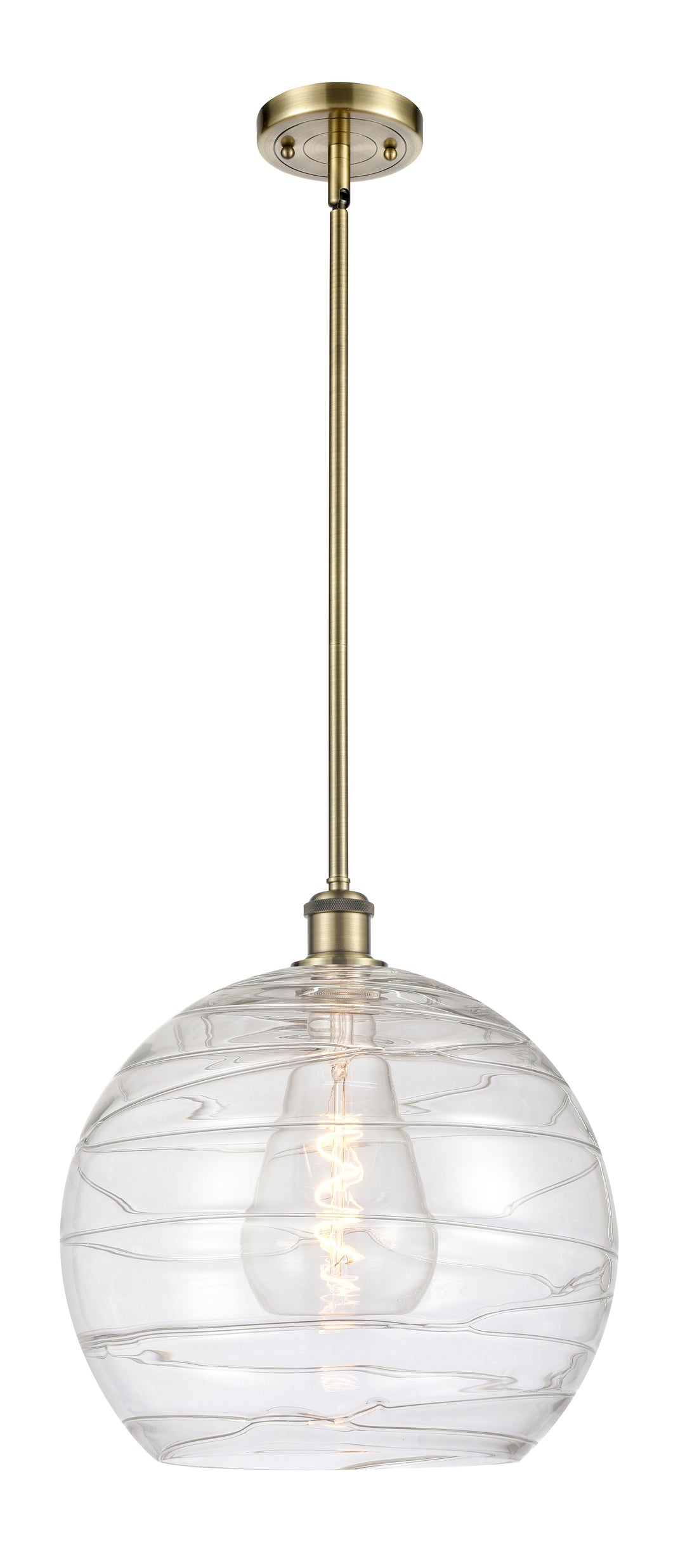 Innovations Lighting Athens Deco Swirl 14" Pendant - Antique Brass