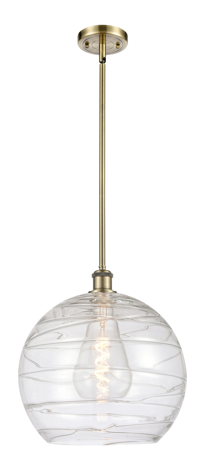 Innovations Lighting Athens Deco Swirl 14" Pendant - Antique Brass