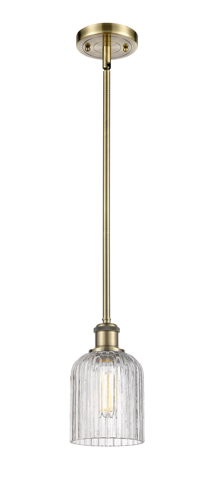 Innovations Lighting Bridal Veil 5" Mini Pendant - Antique Brass Mini-Pendants Innovations Lighting   