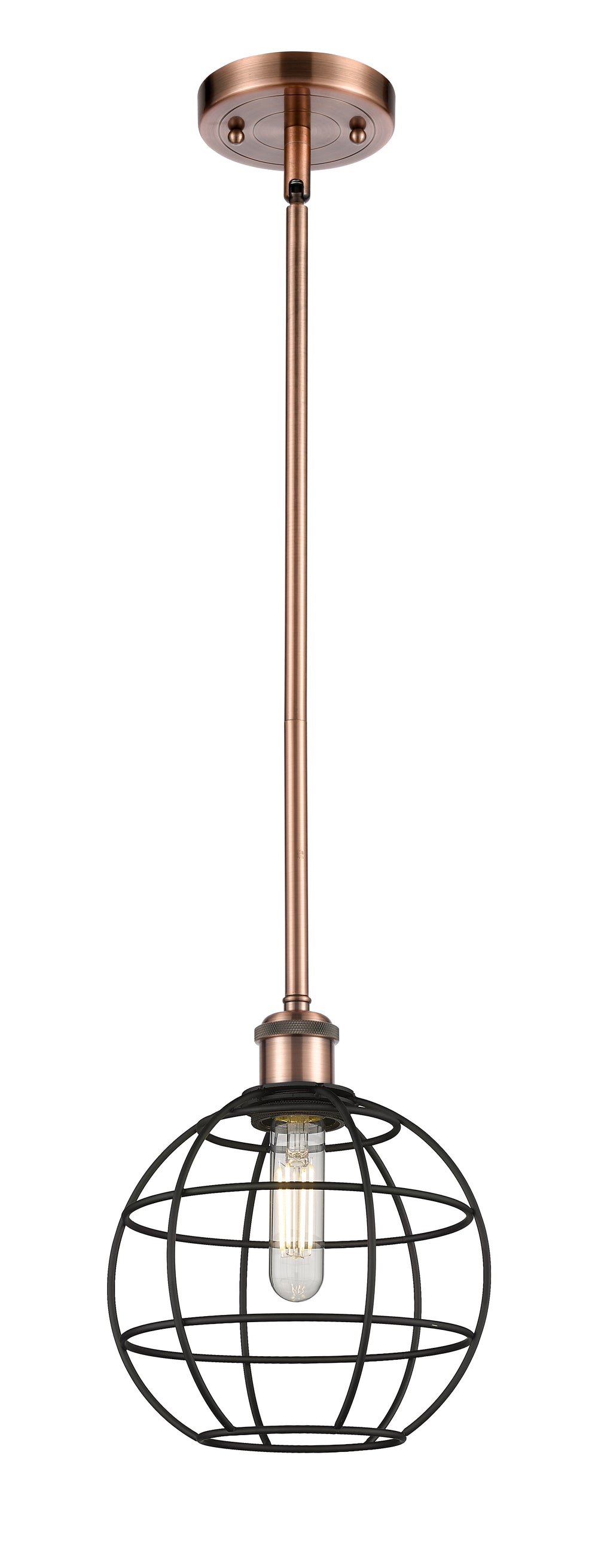 Innovations Lighting Lake Placid 8" Mini Pendant - Antique Copper