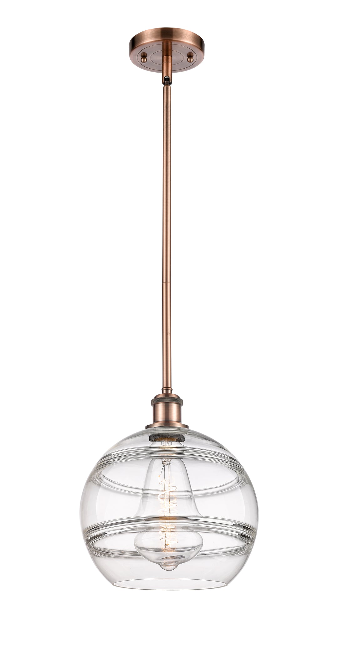 Innovations Lighting Rochester 10" Mini Pendant - Antique Copper Mini-Pendants Innovations Lighting   