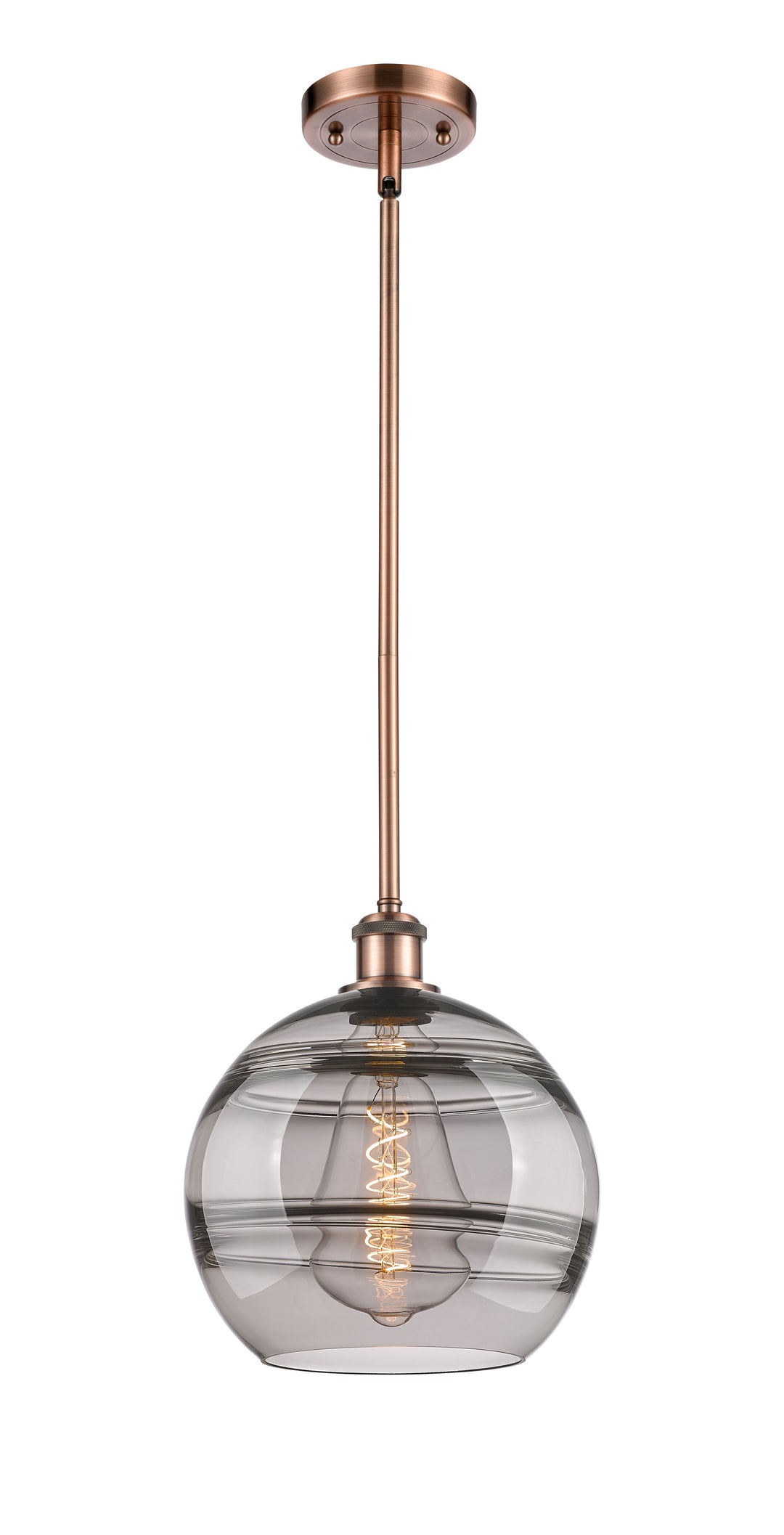 Innovations Lighting Rochester 10" Mini Pendant - Antique Copper Mini-Pendants Innovations Lighting   