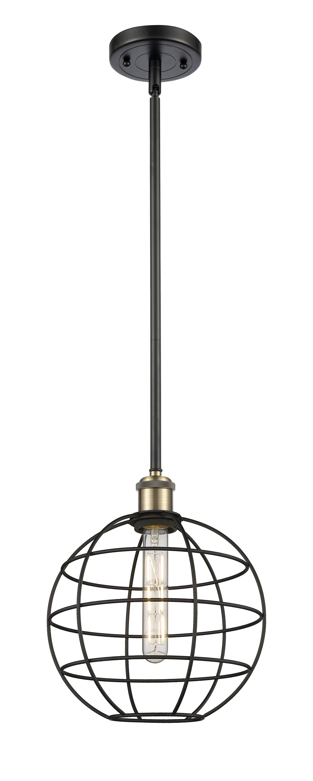 Innovations Lighting Lake Placid 10" Mini Pendant - Black Antique Brass