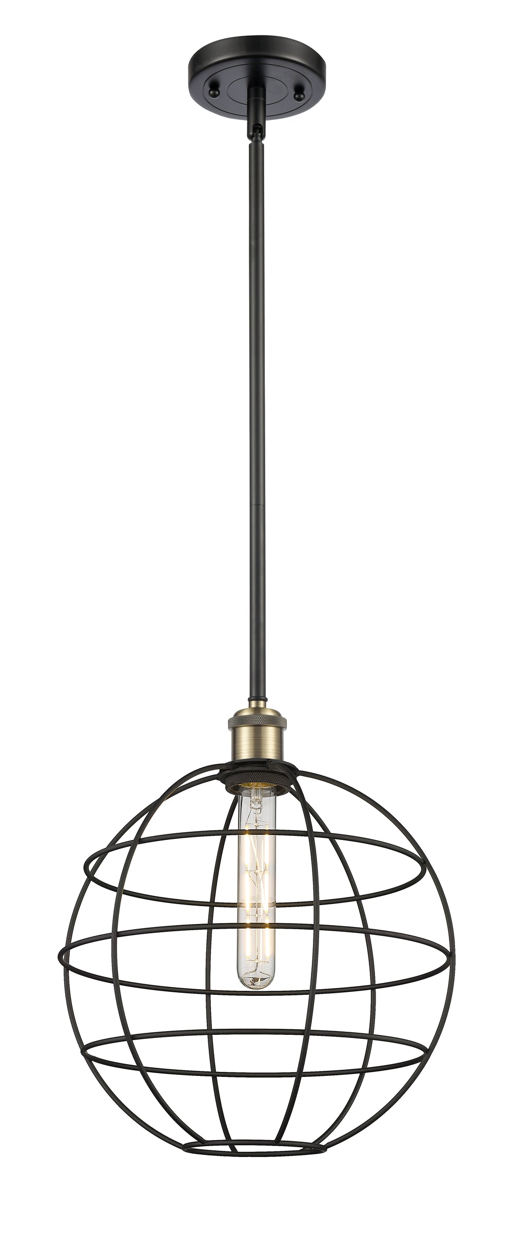 Innovations Lighting Lake Placid 12" Mini Pendant - Black Antique Brass