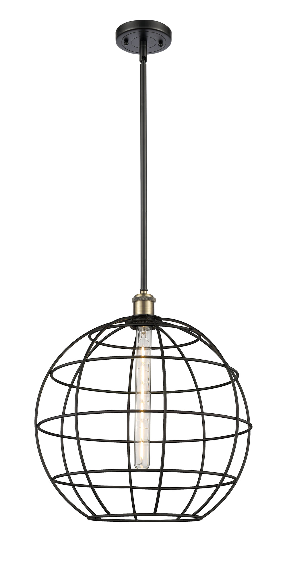 Innovations Lighting Lake Placid 16" Mini Pendant - Black Antique Brass