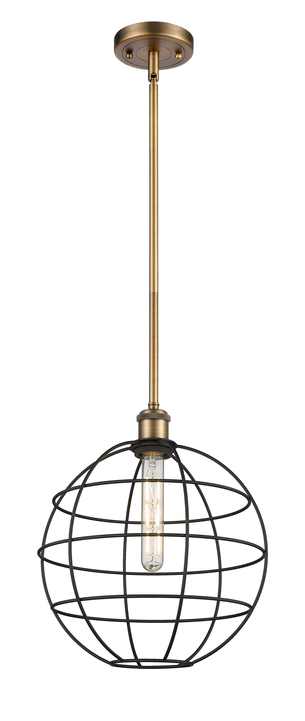 Innovations Lighting Lake Placid 12" Mini Pendant - Brushed Brass