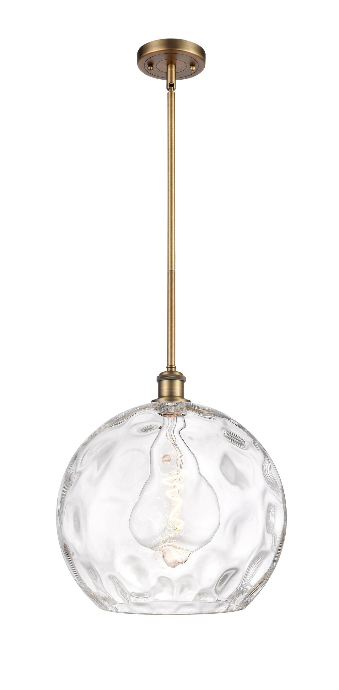 Innovations Lighting Athens Water Glass 14" Pendant - Brushed Brass