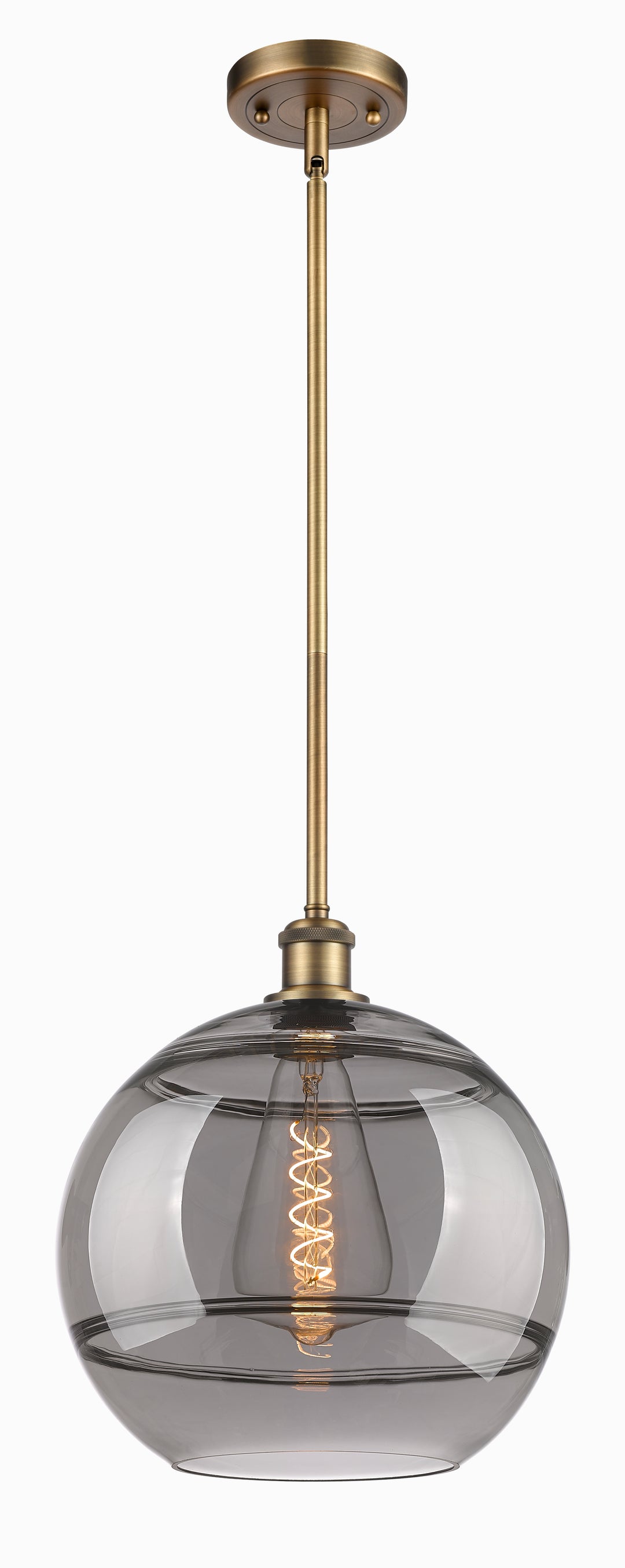 Innovations Lighting Rochester 12" Mini Pendant - Brushed Brass Mini-Pendants Innovations Lighting   