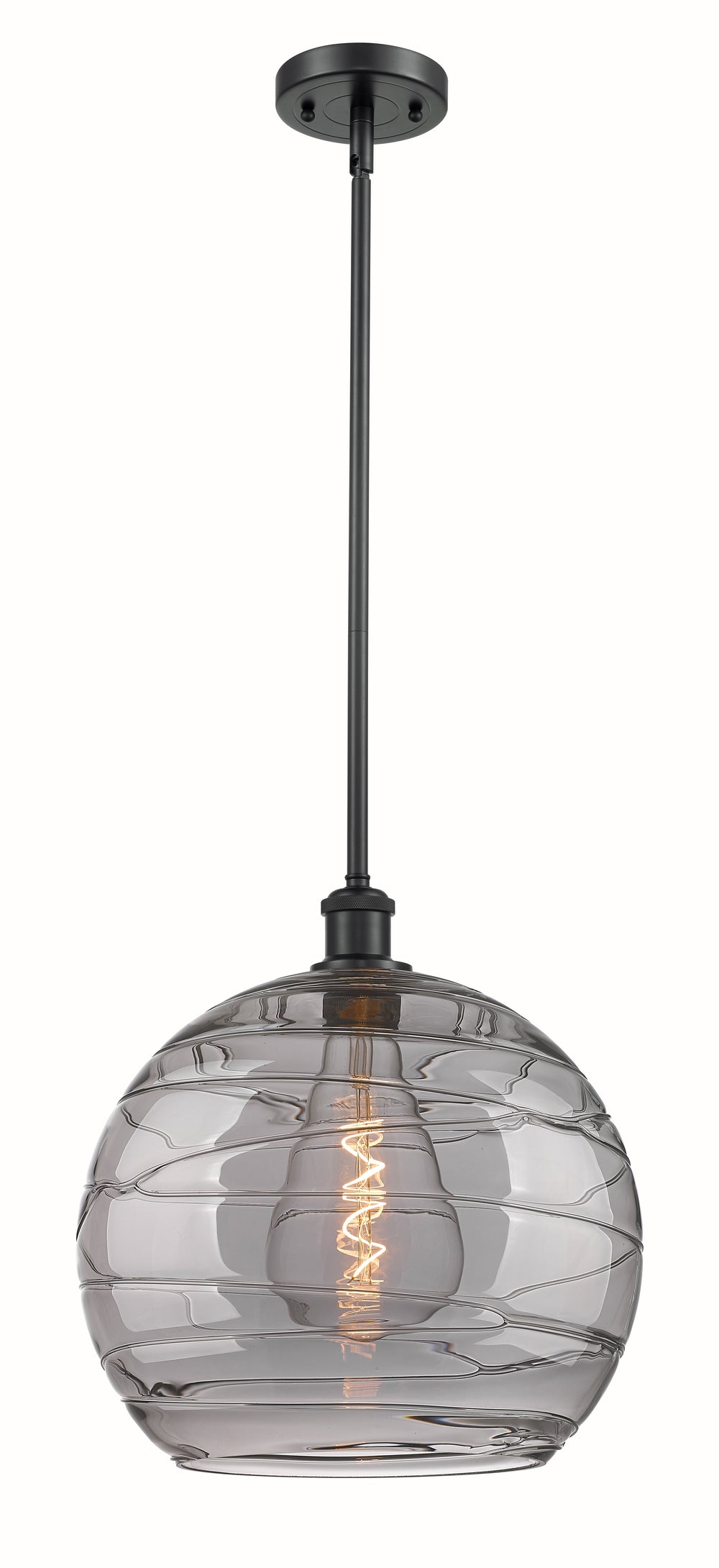 Innovations Lighting Athens Deco Swirl 14" Pendant - Matte Black Pendants Innovations Lighting   