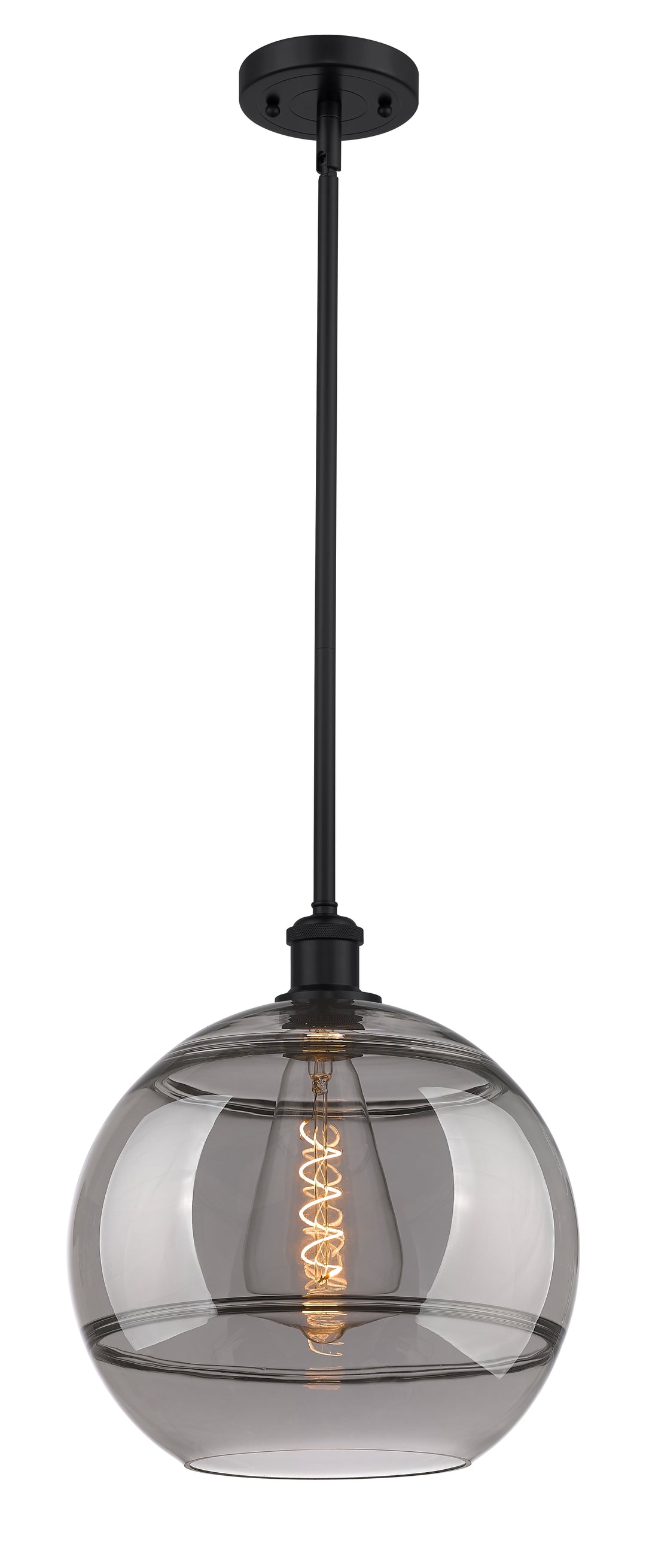 Innovations Lighting Rochester 12" Mini Pendant - Matte Black Mini-Pendants Innovations Lighting   