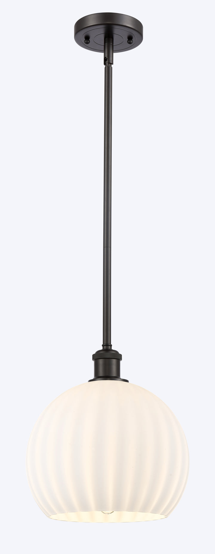 Innovations Lighting White Venetian 10" Mini Pendant - Oil Rubbed Bronze Mini-Pendants Innovations Lighting   