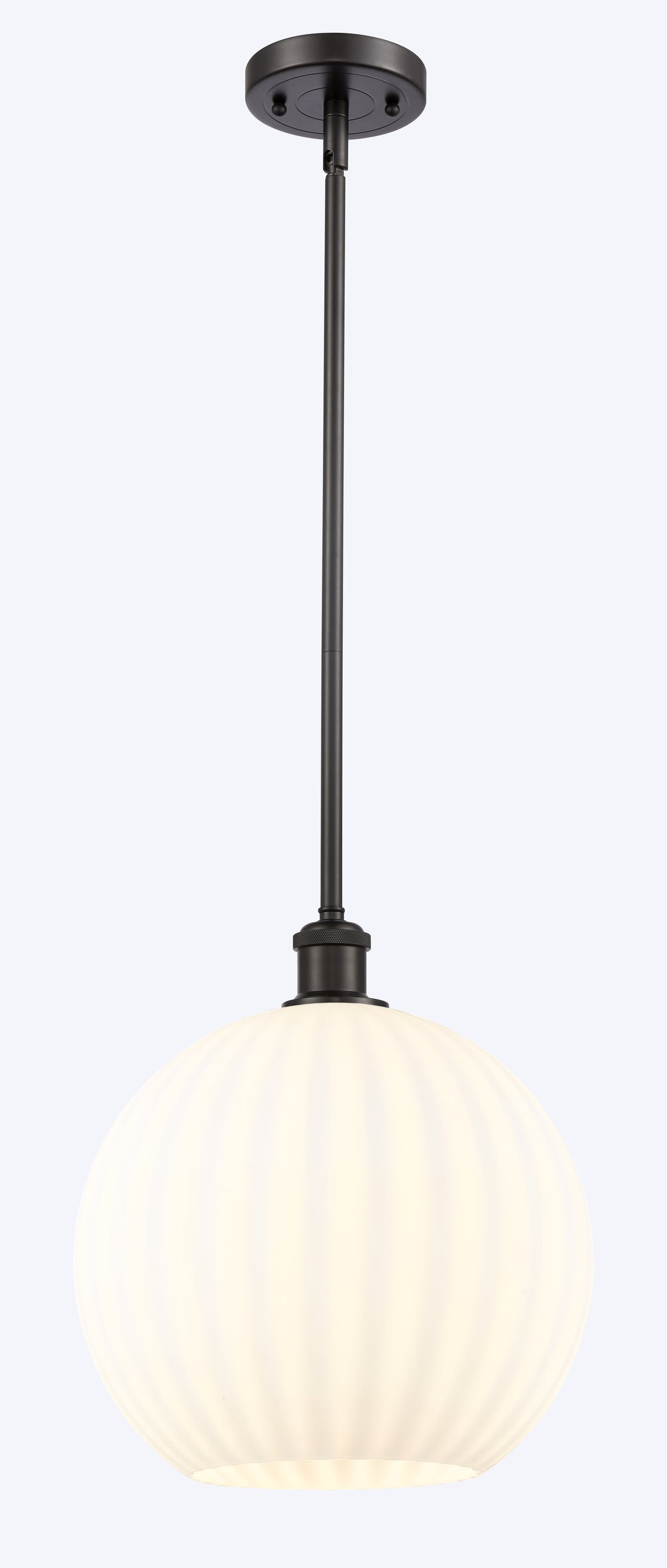 Innovations Lighting White Venetian 12" Mini Pendant - Oil Rubbed Bronze