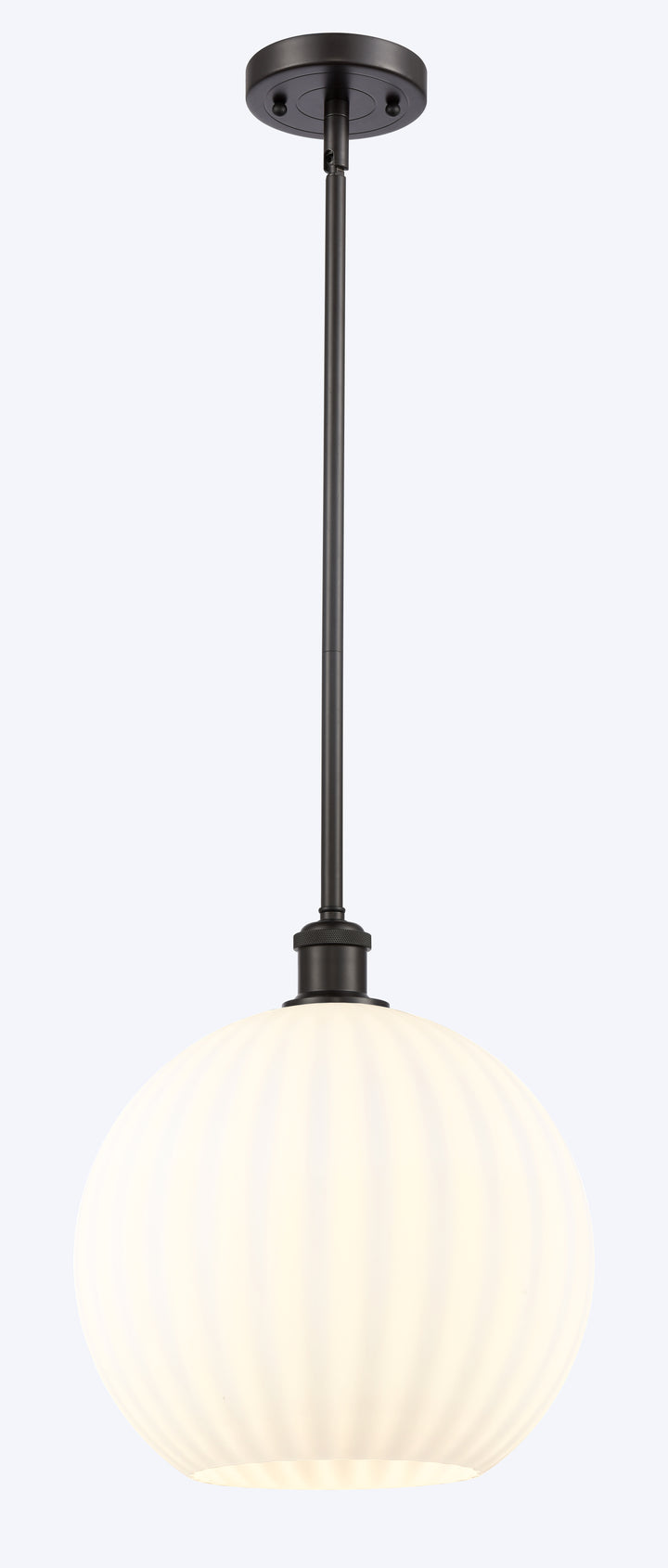 Innovations Lighting White Venetian 12" Mini Pendant - Oil Rubbed Bronze