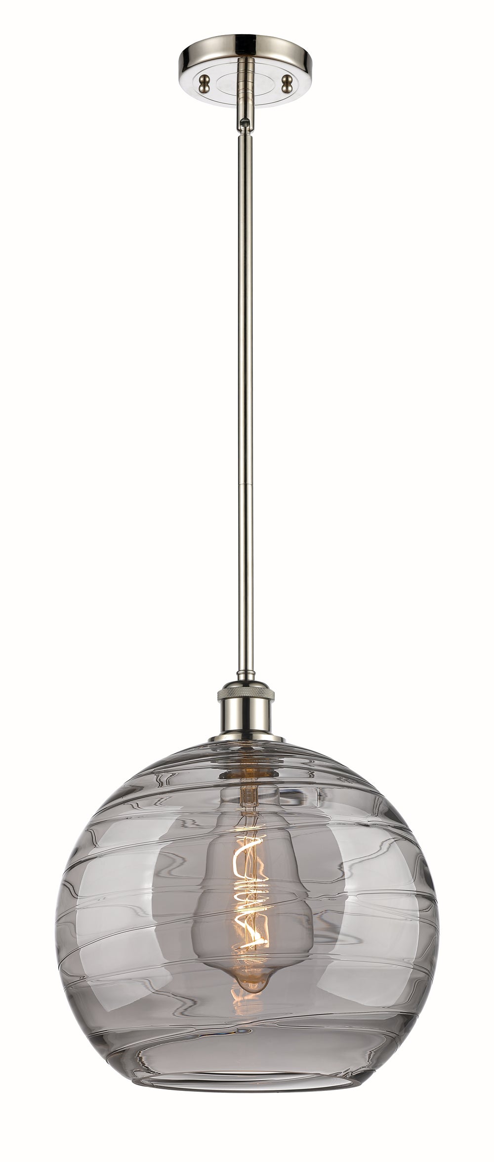 Innovations Lighting Athens Deco Swirl 12" Mini Pendant - Polished Nickel Mini-Pendants Innovations Lighting   