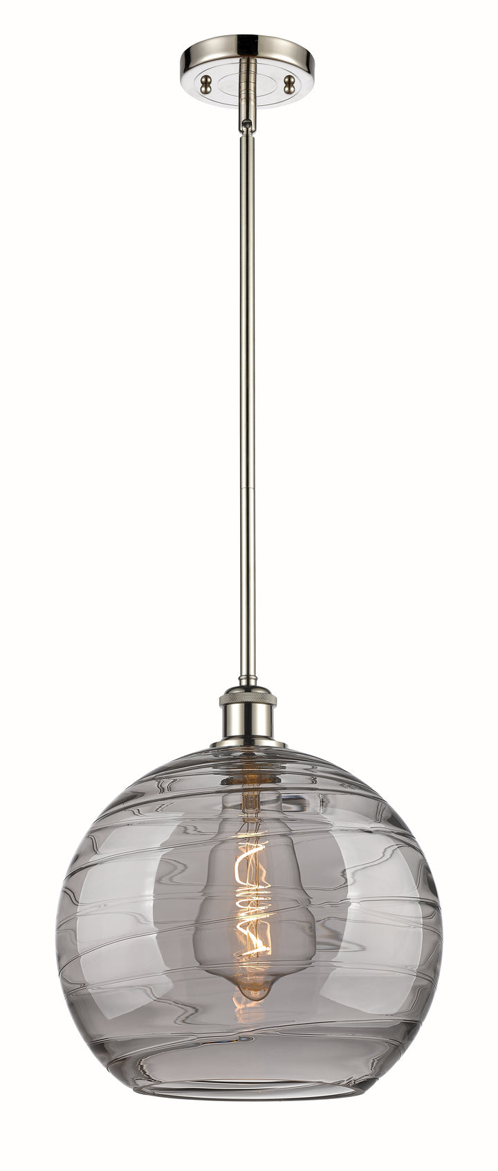 Innovations Lighting Athens Deco Swirl 12" Mini Pendant - Polished Nickel Mini-Pendants Innovations Lighting   