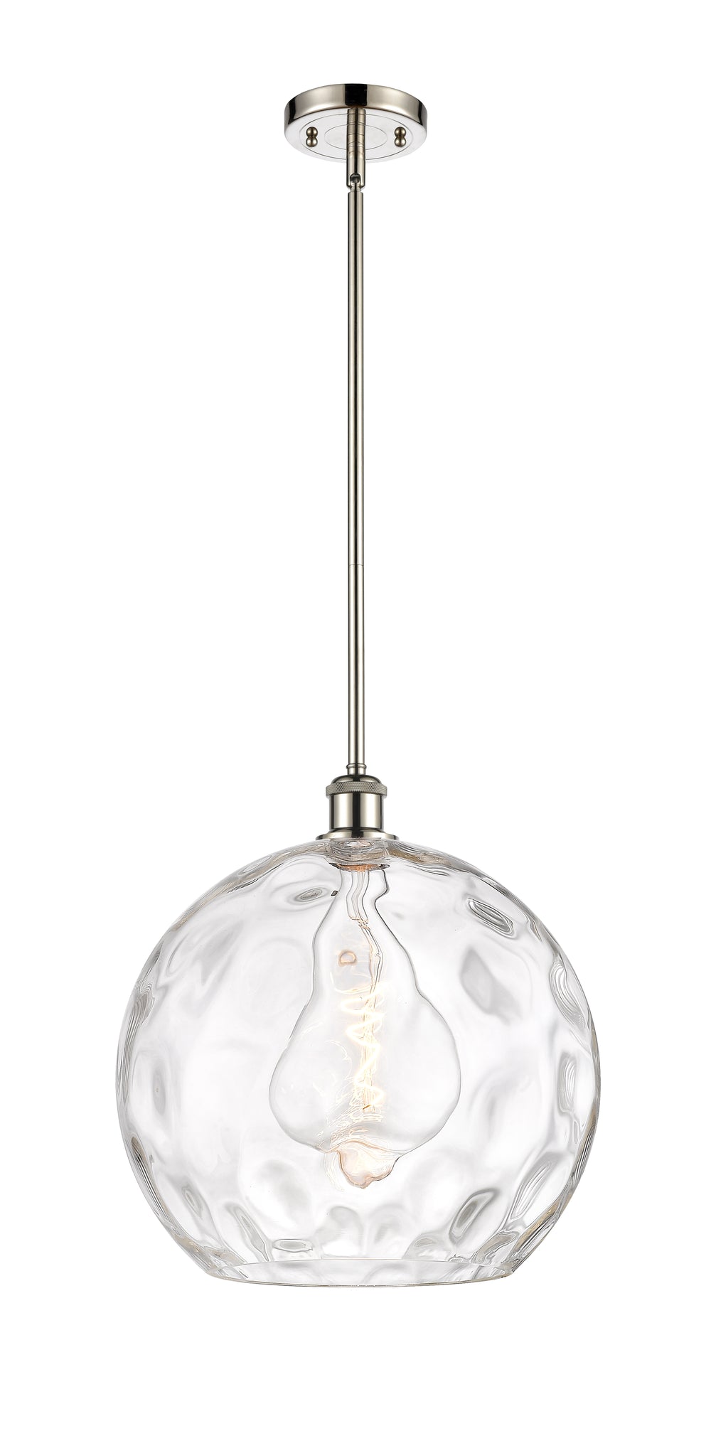 Innovations Lighting Athens Water Glass 14" Pendant - Polished Nickel