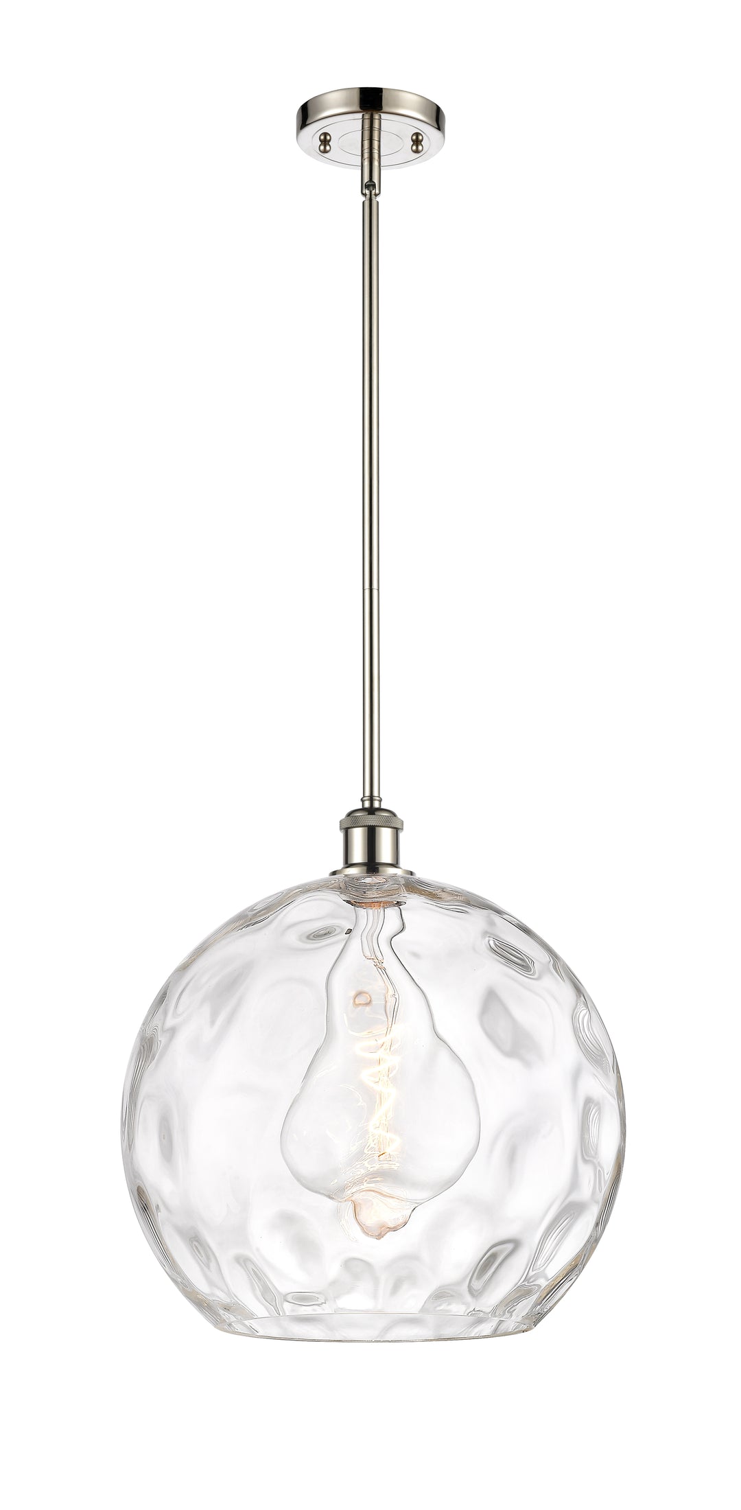 Innovations Lighting Athens Water Glass 14" Pendant - Polished Nickel Pendants Innovations Lighting   