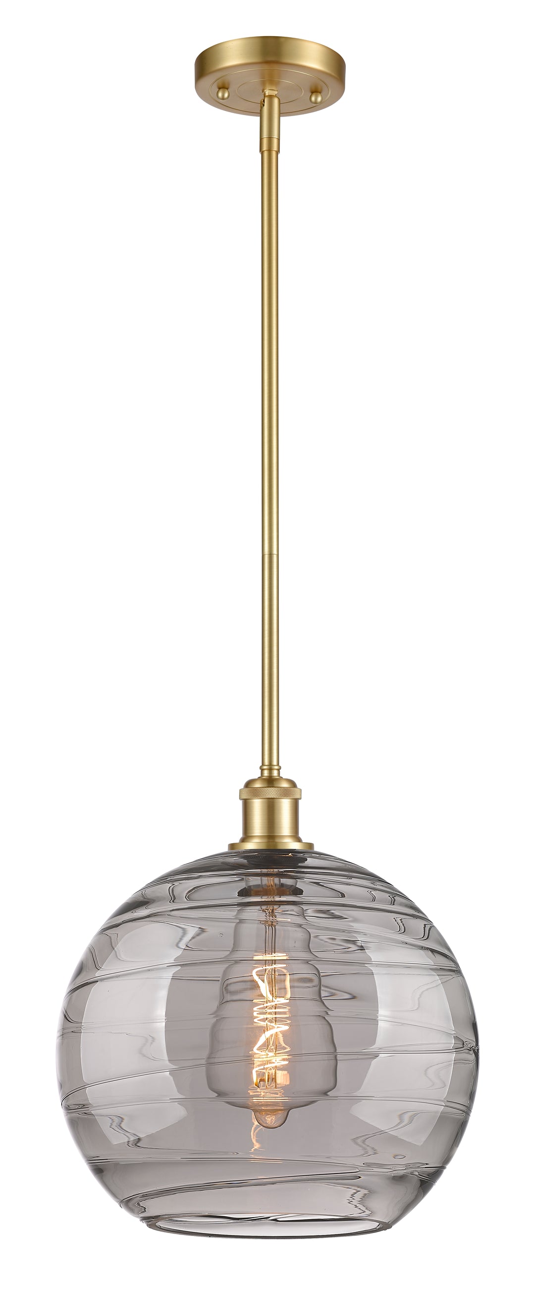 Innovations Lighting Athens Deco Swirl 12" Mini Pendant - Satin Gold Mini-Pendants Innovations Lighting   