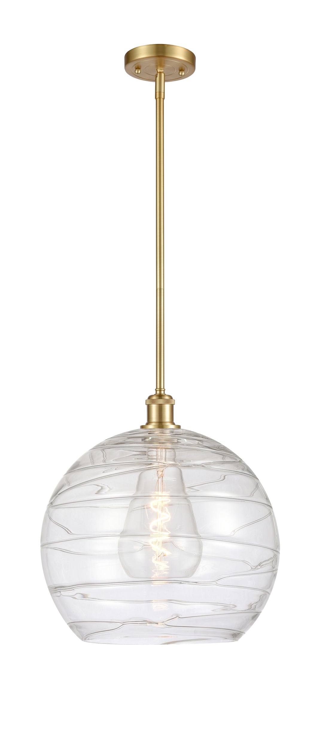 Innovations Lighting Athens Deco Swirl 14" Pendant - Satin Gold Pendants Innovations Lighting   