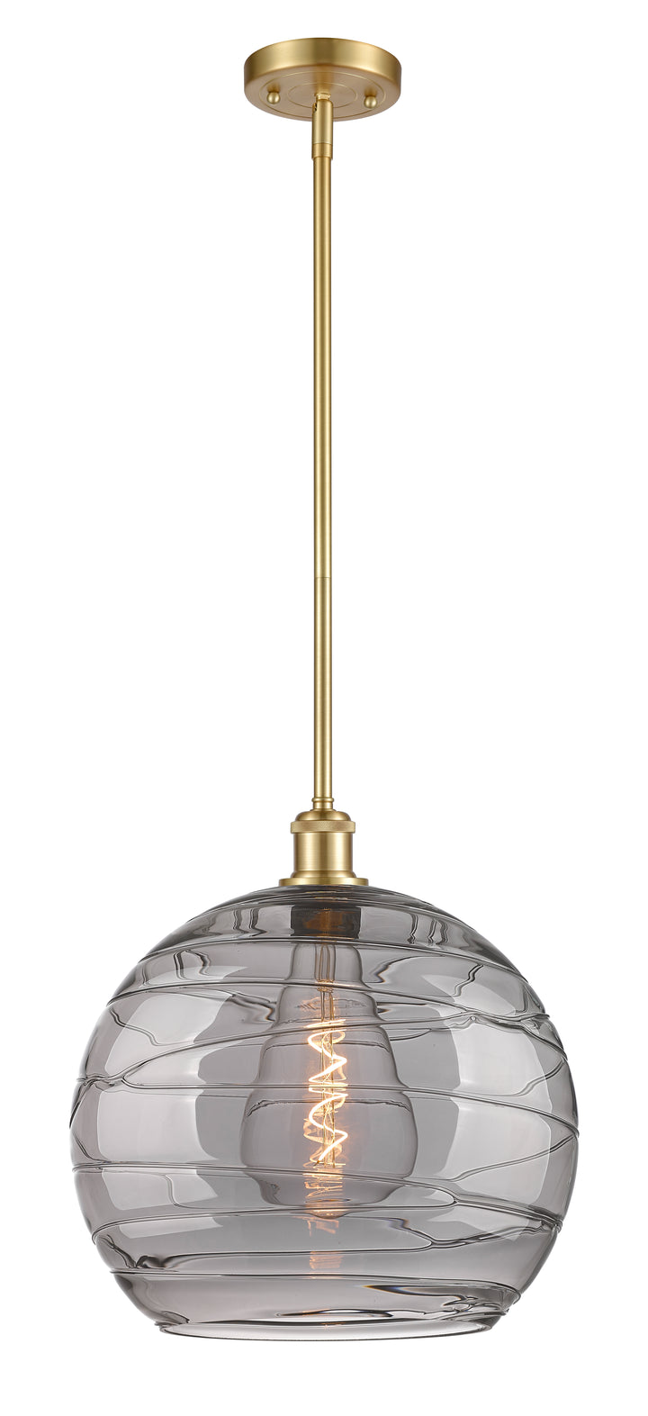 Innovations Lighting Athens Deco Swirl 14" Pendant - Satin Gold Pendants Innovations Lighting   