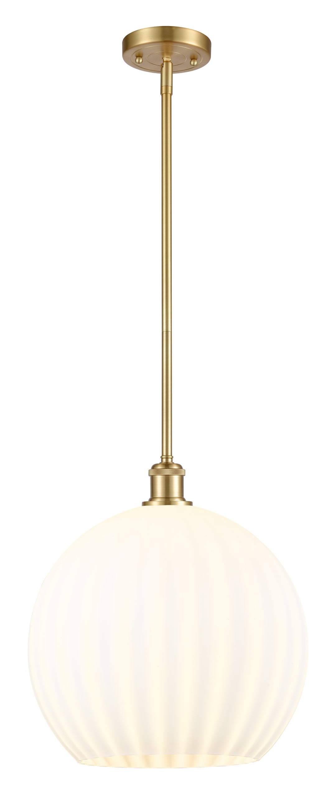 Innovations Lighting White Venetian 14" Pendant - Satin Gold