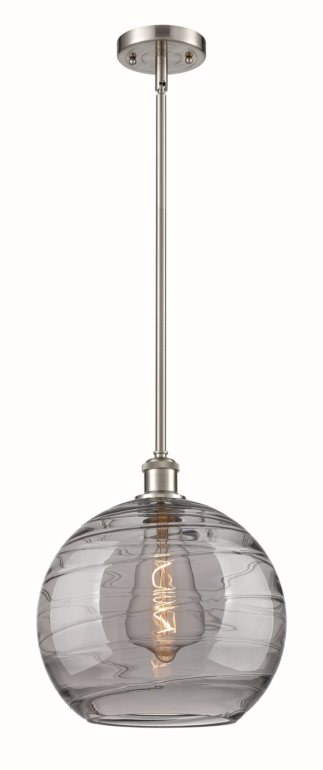 Innovations Lighting Athens Deco Swirl 12" Mini Pendant - Brushed Satin Nickel Mini-Pendants Innovations Lighting   