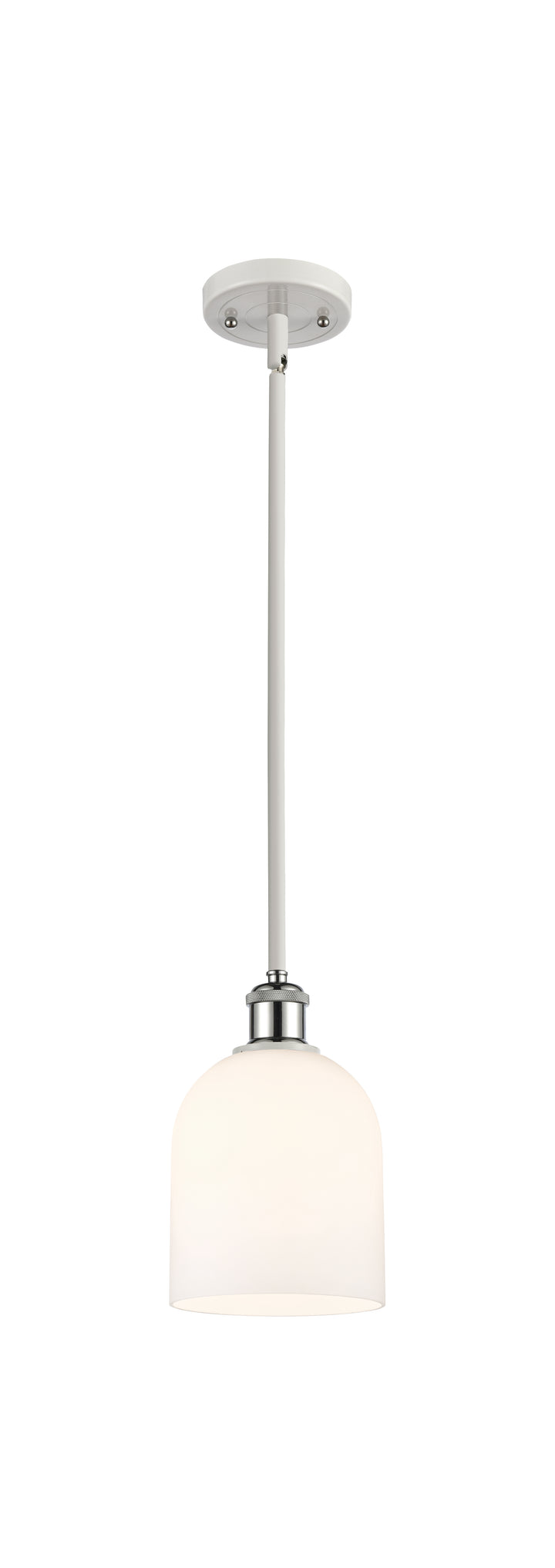 Innovations Lighting Bella 6" Mini Pendant - White Polished Chrome Mini-Pendants Innovations Lighting White ; Glass Type: White  