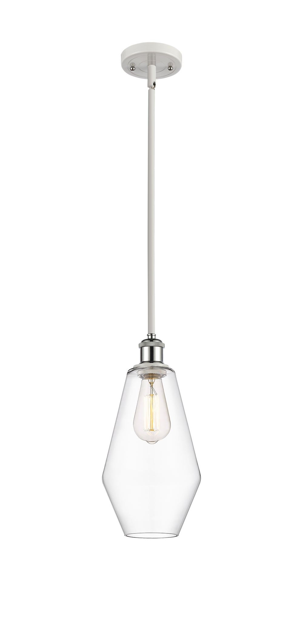 Innovations Lighting Cindyrella 7" Mini Pendant - White Polished Chrome