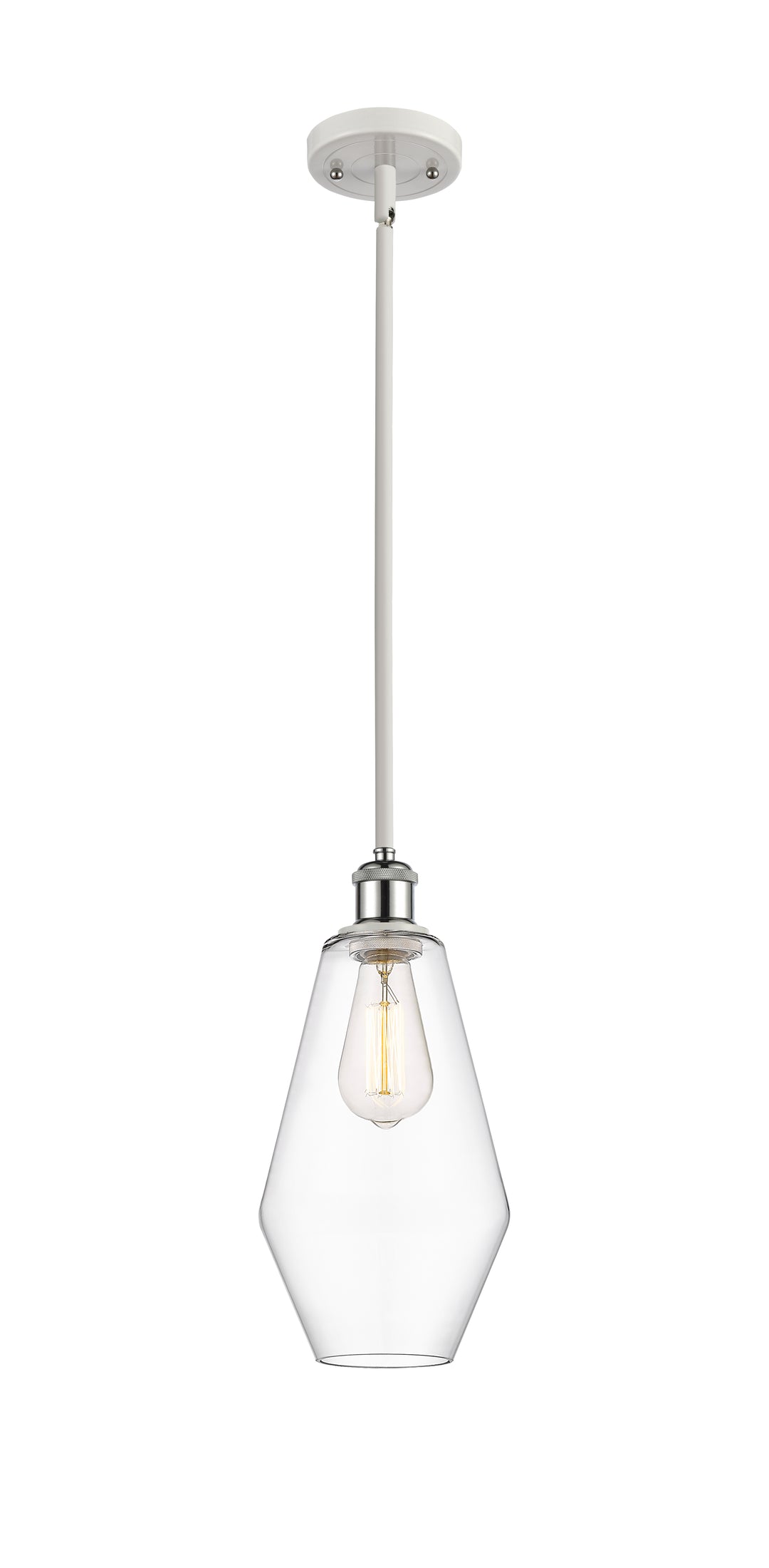 Innovations Lighting Cindyrella 7" Mini Pendant - White Polished Chrome