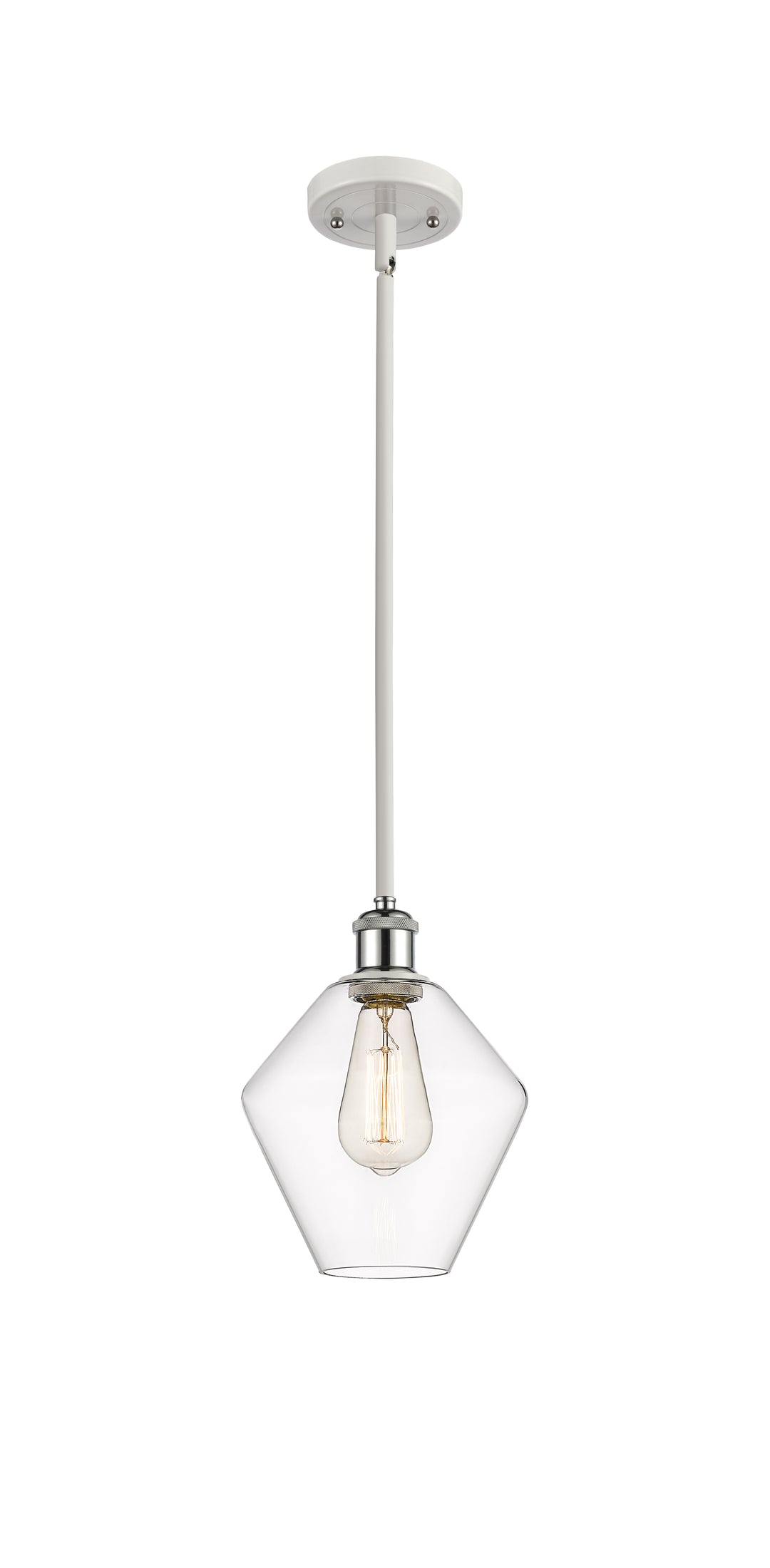 Innovations Lighting Cindyrella 8" Mini Pendant - White Polished Chrome