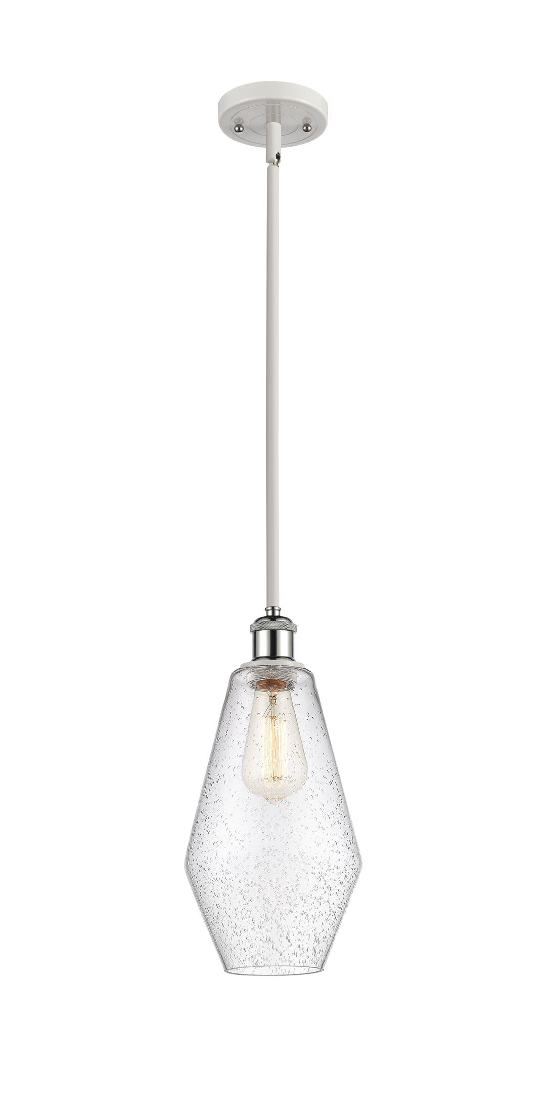 Innovations Lighting Cindyrella 7" Mini Pendant - White Polished Chrome