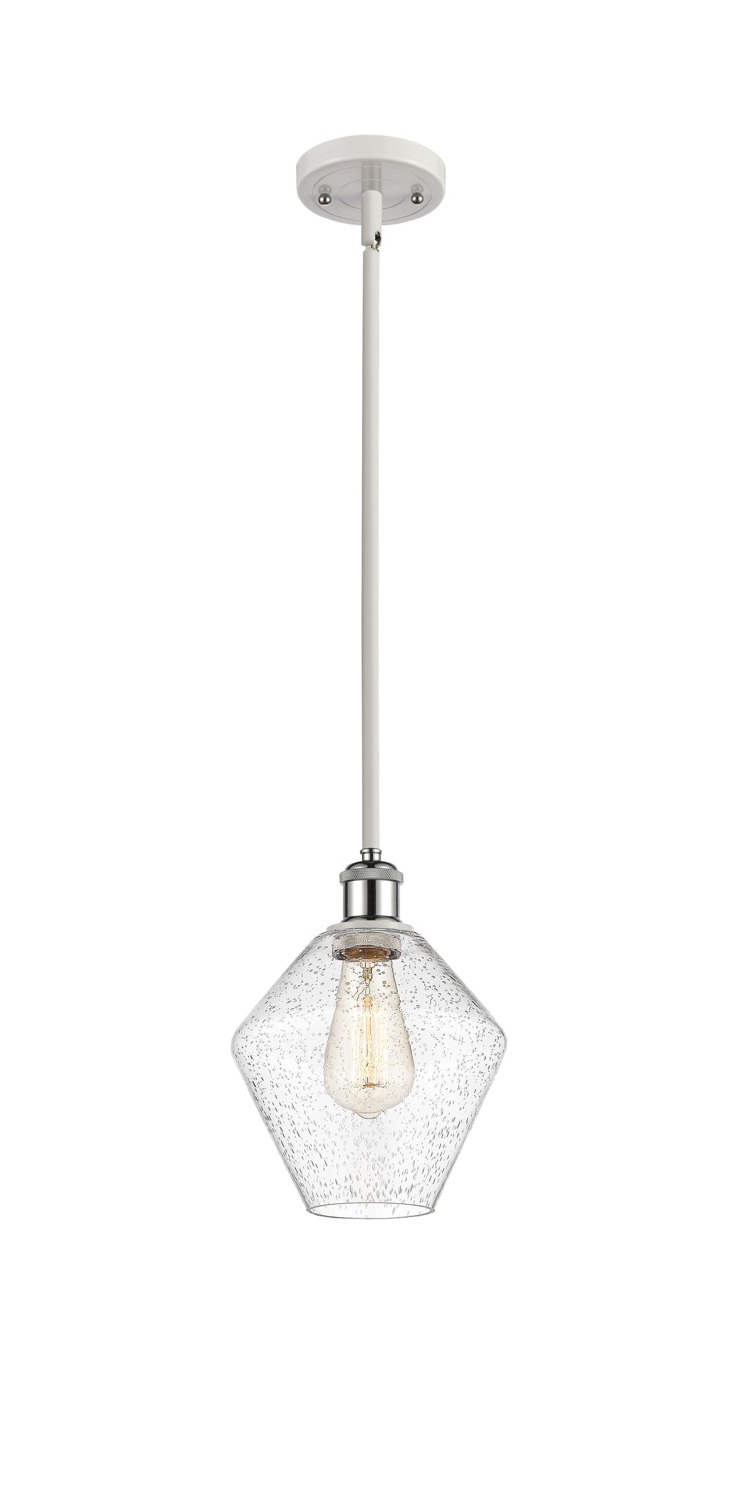Innovations Lighting Cindyrella 8" Mini Pendant - White Polished Chrome