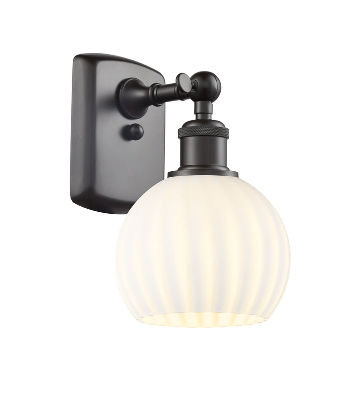 Innovations Lighting White Venetian 6" Sconce - Oil Rubbed Bronze Wall Sconces Innovations Lighting   