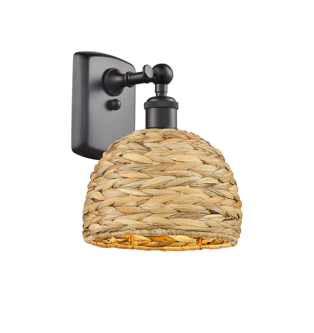 Innovations Lighting Woven Rattan 8" Sconce - Oil Rubbed Bronze Wall Sconces Innovations Lighting Default Title  