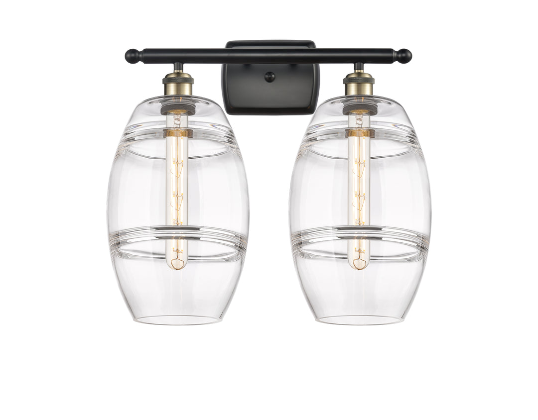 Innovations Lighting Vaz 8" Bath Vanity Light - Black Antique Brass