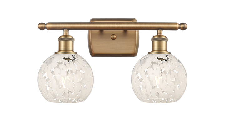 Innovations Lighting White Mouchette 6" Bath Vanity Light - Brushed Brass