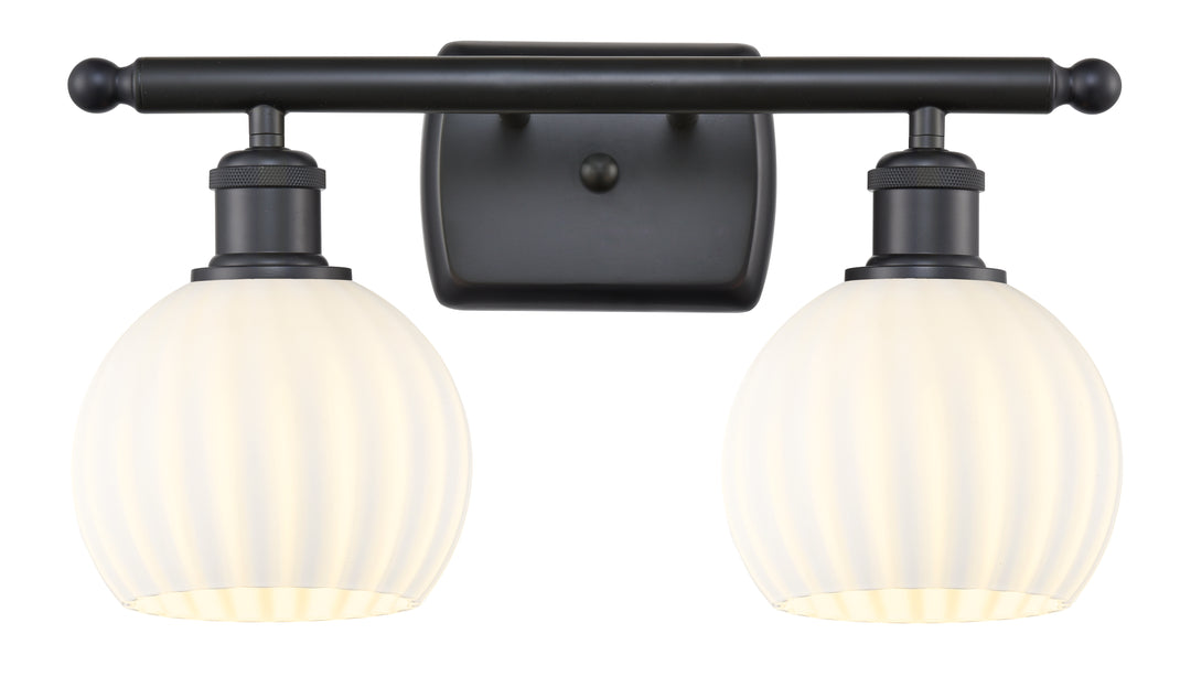 Innovations Lighting White Venetian 6" Bath Vanity Light - Matte Black Vanity Lights Innovations Lighting   