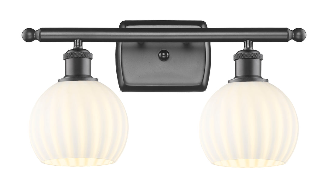 Innovations Lighting White Venetian 6" Bath Vanity Light - Oil Rubbed Bronze Vanity Lights Innovations Lighting   