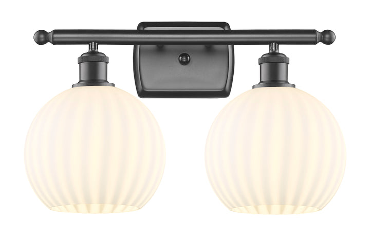 Innovations Lighting White Venetian 8" Bath Vanity Light - Oil Rubbed Bronze Vanity Lights Innovations Lighting   